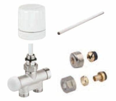 Kit de raccordement pour sèche-serviettes monotube manuelle blanc