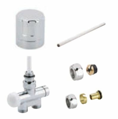 Kit de raccordement pour sèche-serviettes monotube manuelle chrome