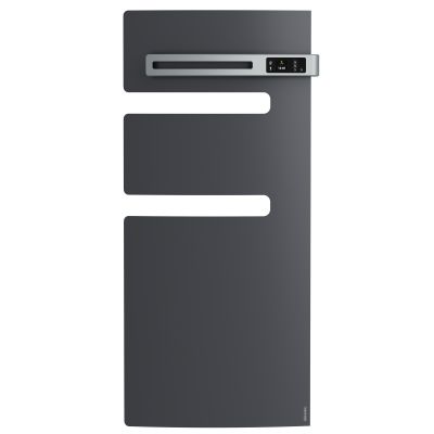 Radiateur sèche-serviettes Serenis mât gauche 500w gris graphite - ATLANTIC - 850546