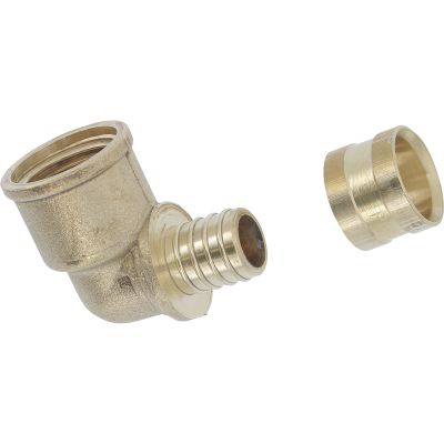 Coude Femelle 1/2"-PER Ø 16x20 mm Raccord à glissement laiton SERTIGLISS - CF220