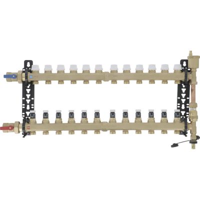 *Collecteur S2 Ø 1"- 12 circuits *6626N7 Ensemble complet en Laiton DUANCE - COLS212