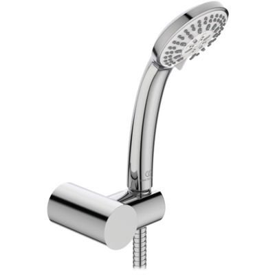 Set de douche IDEALRAIN chrome avec douchette Ø 8 cm, 3 jets IDEAL STANDARD - B9507AA
