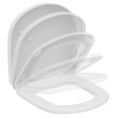 Abattant recouvrant court avec frein blanc fixation par le dessus - PORCHER - T679901