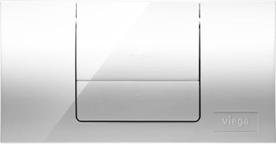 Plaque de commande Standard 1 plastique, modèle 8180.1 plaque recouvrement chromé d'appui - VIEGA - 449018