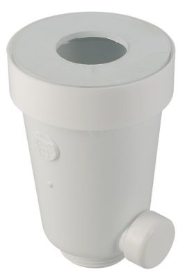 Siphon pour urinoir, en PVC blanc, avec joint en élastomère, Ø 33/42 NICOLL - QUYF