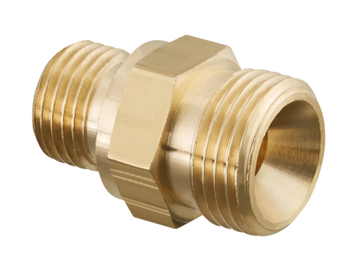 Mamelon double «Ofix-Oil» G ⅜ M x G ⅜ cône intérieur des deux côtés - OVENTROP - 2080051