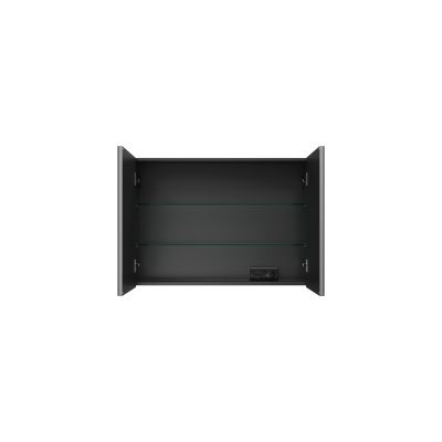 200 armoire DE toilette BLEU canard l90 h64 2 portes miroir boîtier DOMAO - 1102706