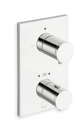 façade externe triverde thermostatique laiton 1 sortie chrome CRISTINA - XT85151