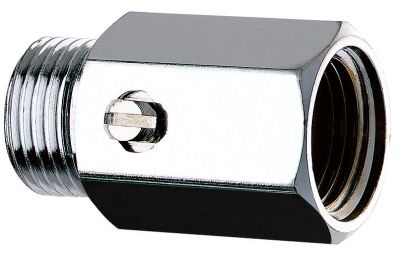 Raccord STOP droit nickelé MF1/2" L.35 DELABIE - 825015