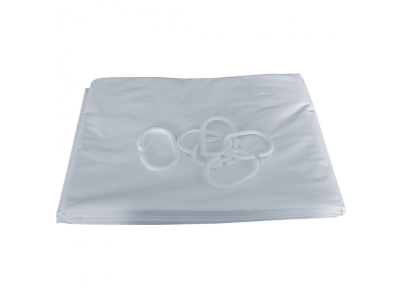 Rideaux de douche 1800x900 tissu polyester hydrodéperlant bas plombé - PELLET - 806090