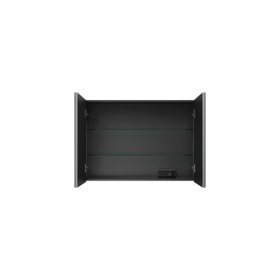 200 armoire DE toilette BLANC MAT l90 h64 p15 2 portes simple miroir DOMAO - 1102749