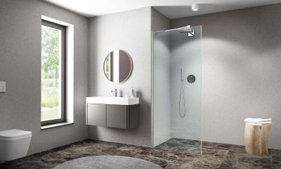 Paroi de douche fixe CARIBA CIFXG L91 H2M argent v.clair ETC ROTH - 1403040184