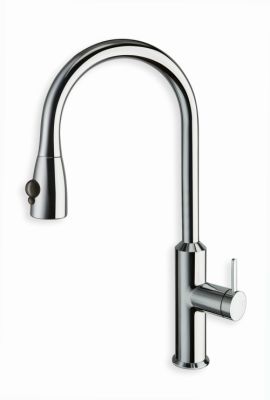 évier premium alto avec douchette bi-jets chrome CRISTINA - KU53051