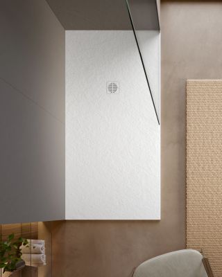 Receveur ardoise 180x90 grille resine BLANC - DOMAO - DOM55