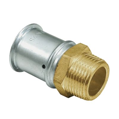 raccord à sertir filetage mâle 16 x 3/8'' MT, laiton MULTITUBO - F20012