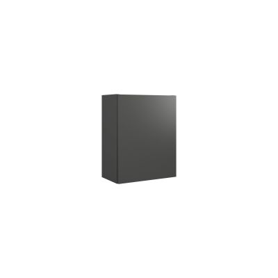 Meuble lave main L 38 cm droit graphite mat mélaminé pour poignée profile - DOMAO - DOM262
