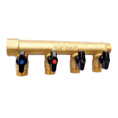 DISTØ28 FM 3/4"; Entraxe 50mm; 7 piquages avec mini vannes intégrées M1/2'' GRK - 958-1K