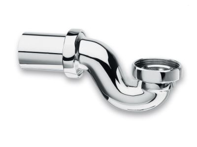 siphon baignoire rétro laiton horizontal chrome CRISTINA - VS48051
