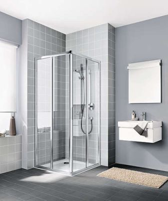 Paroi 1/2 angle coulissante CADA XS CCE2L L80 2M argent poli v.clair ROTH - 1403027902