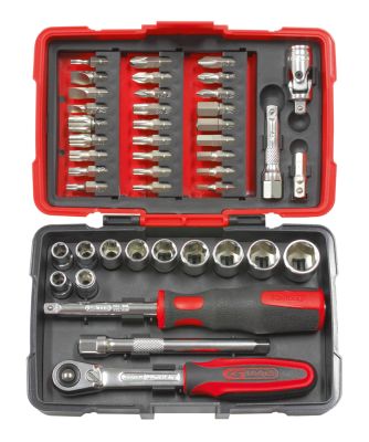 Coffret de douilles et accessoires ULTIMATE 1/4&quot;, 44 pièces