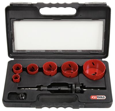 Coffret de 6 scies cloches, Ø22 à 68 mm