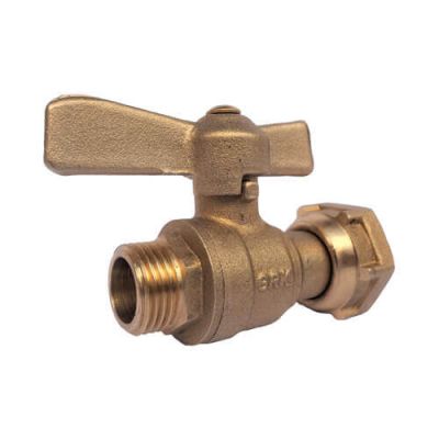 VANNE compteur boisseau spherique AVEC manette papillon 1/2-3/4 - GRK - 195-8FG