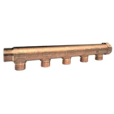 Distributeur Ø 28 MF 3/4"; Entraxe 50 mm; 7 piquages nus m1/2'' - GRK - 954-1K
