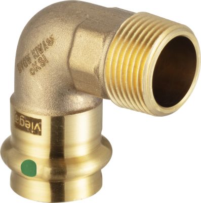 Sanpress-Coude de transition 90° bronze silicium modèle 2214 16 - VIEGA - 444013