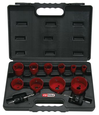 Coffret de 10 scies cloches, Ø19 à 67 mm
