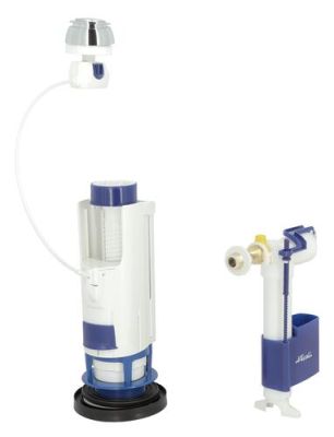 Mécanisme double volume avec robinet flotteur, système à câble culot 3/8" NICOLL - 0703120
