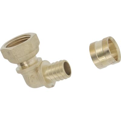 Coude Ecrou Tournant 1/2"-PER Ø 10x12 mm Raccord à glissement laiton SERTIGLISS - CE212